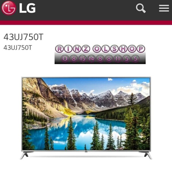 LED TV LG 43UJ750T SMART TV UHD HDR 4K NANO CELL HARMAN CARDON NEW