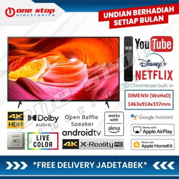 SONY 65X75K 4K UHD HDR Smart Google Android TV 65 Inch KD 65X75K