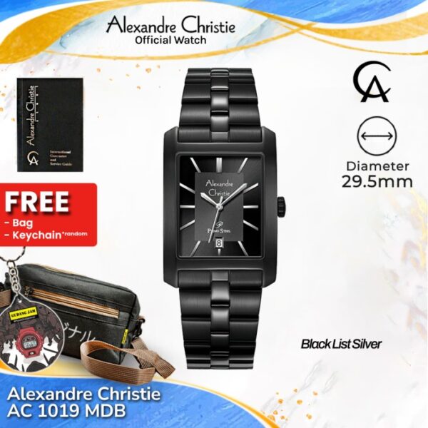 Alexandre Christie Pria AC 1019 MDB AC1019 AC 1019 MDBIPBA Stainless Steel Black List Silver Alexandre Christie