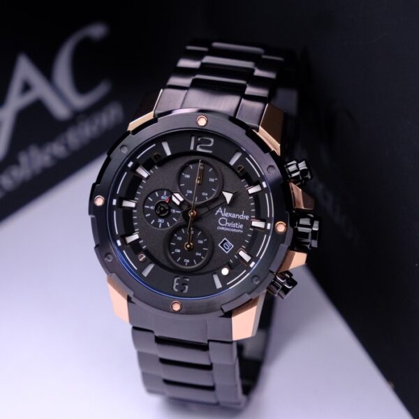 ALEXANDRE CHRISTIE AC 6410 ROSEGOLD BLACK GARANSI RESMI 1TAHUN Alexandre Christie