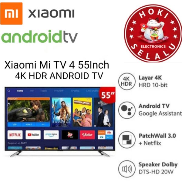 xiaomi mi tv 4 55 inch smart android 90 tv 55