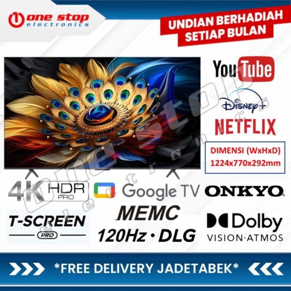 TCL 55C645 QLED 4K UHD Smart Google TV w Dolby Vision Atmos 55 Inch