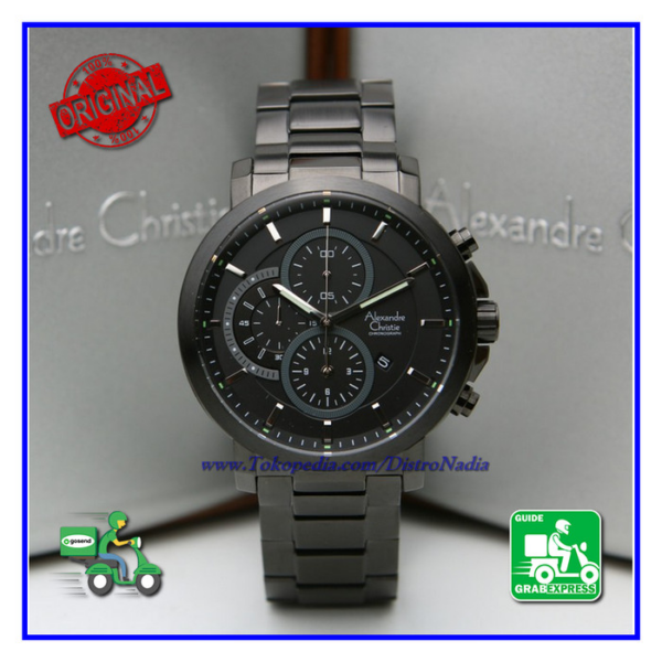 Jam Tangan Pria Alexandre Christie AC6437MF Silver Brown Original Alexandre Christie